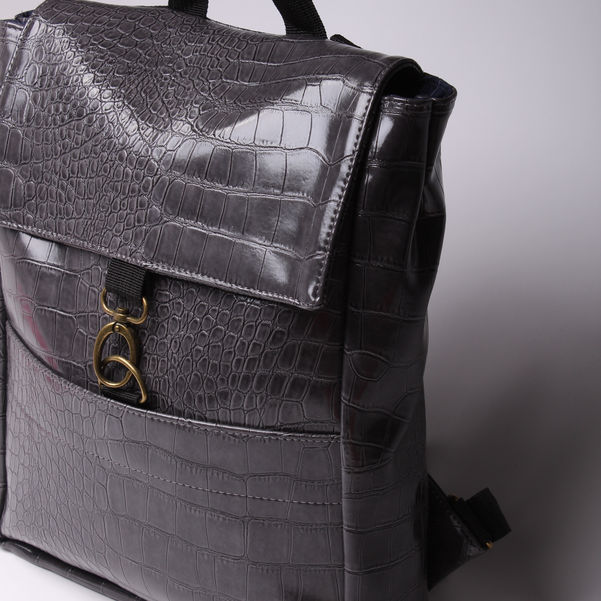 אקספרט קרוקו אפור מבריק