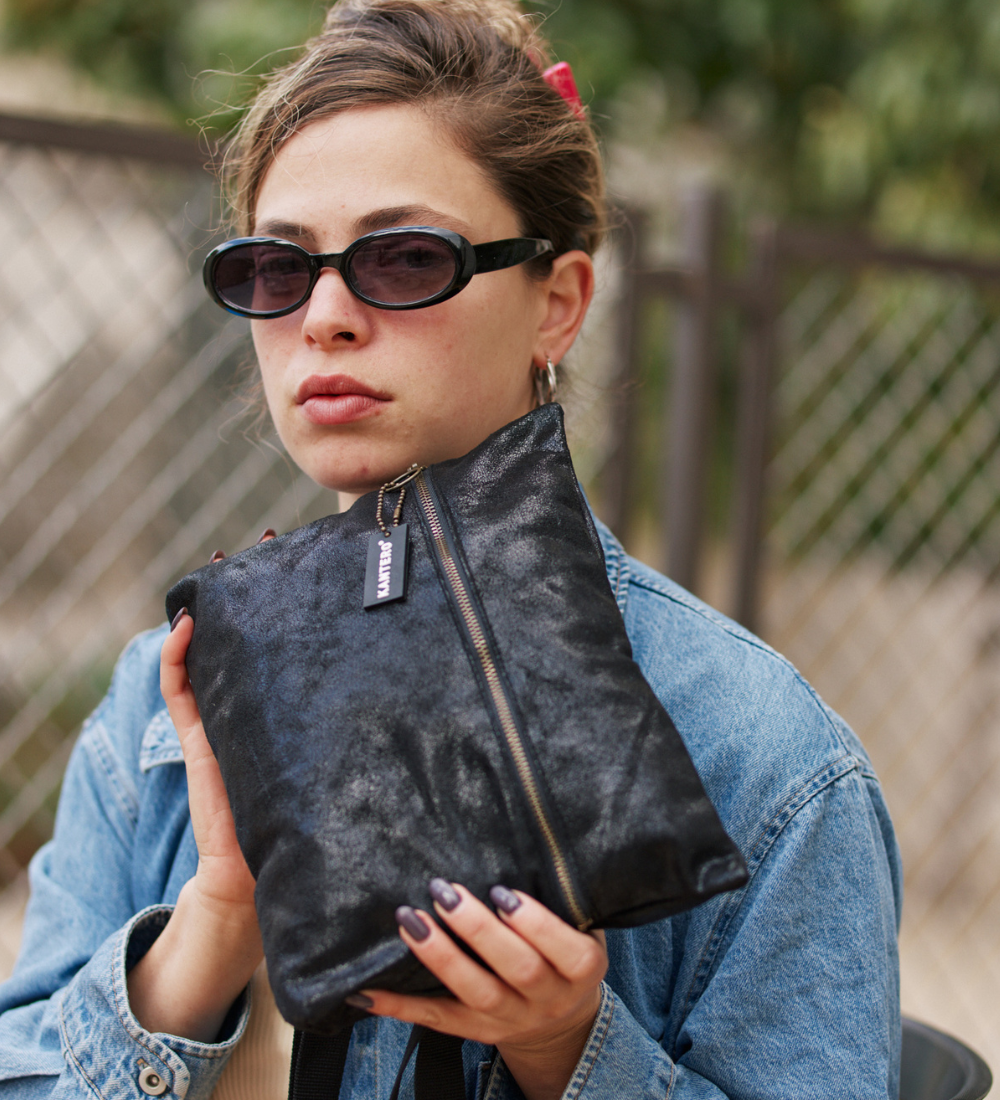 4 ב-1 שחור נצנצים