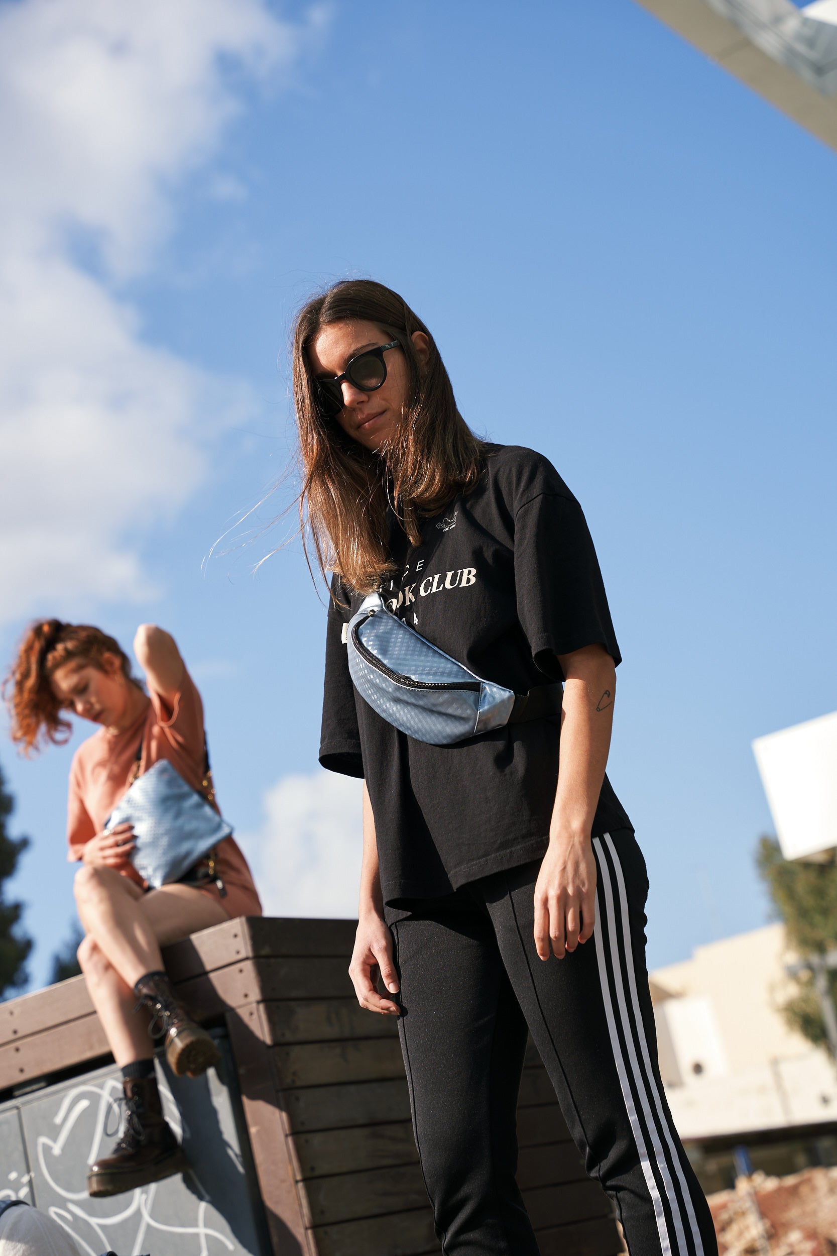 פאוץ' קלאסי כסוף תכלת נירוסטה