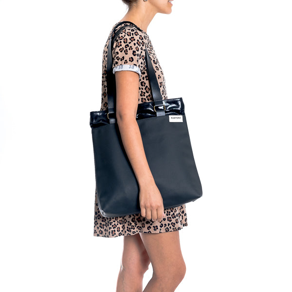 תיק כתף שחור נצנצים ושחור