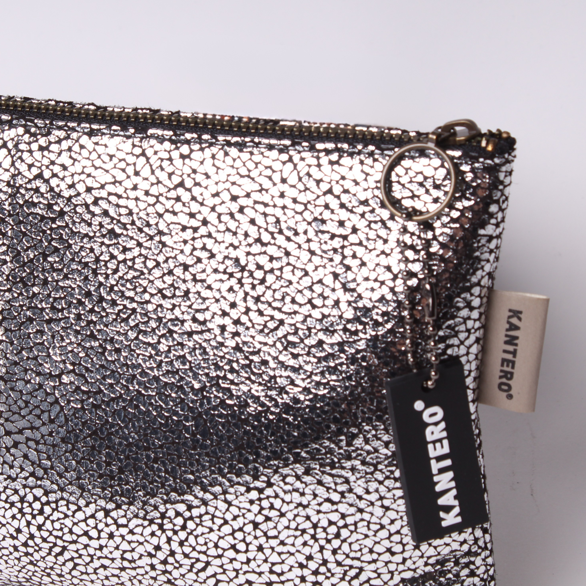 קלאץ' גדול נצנצים כסוף כהה