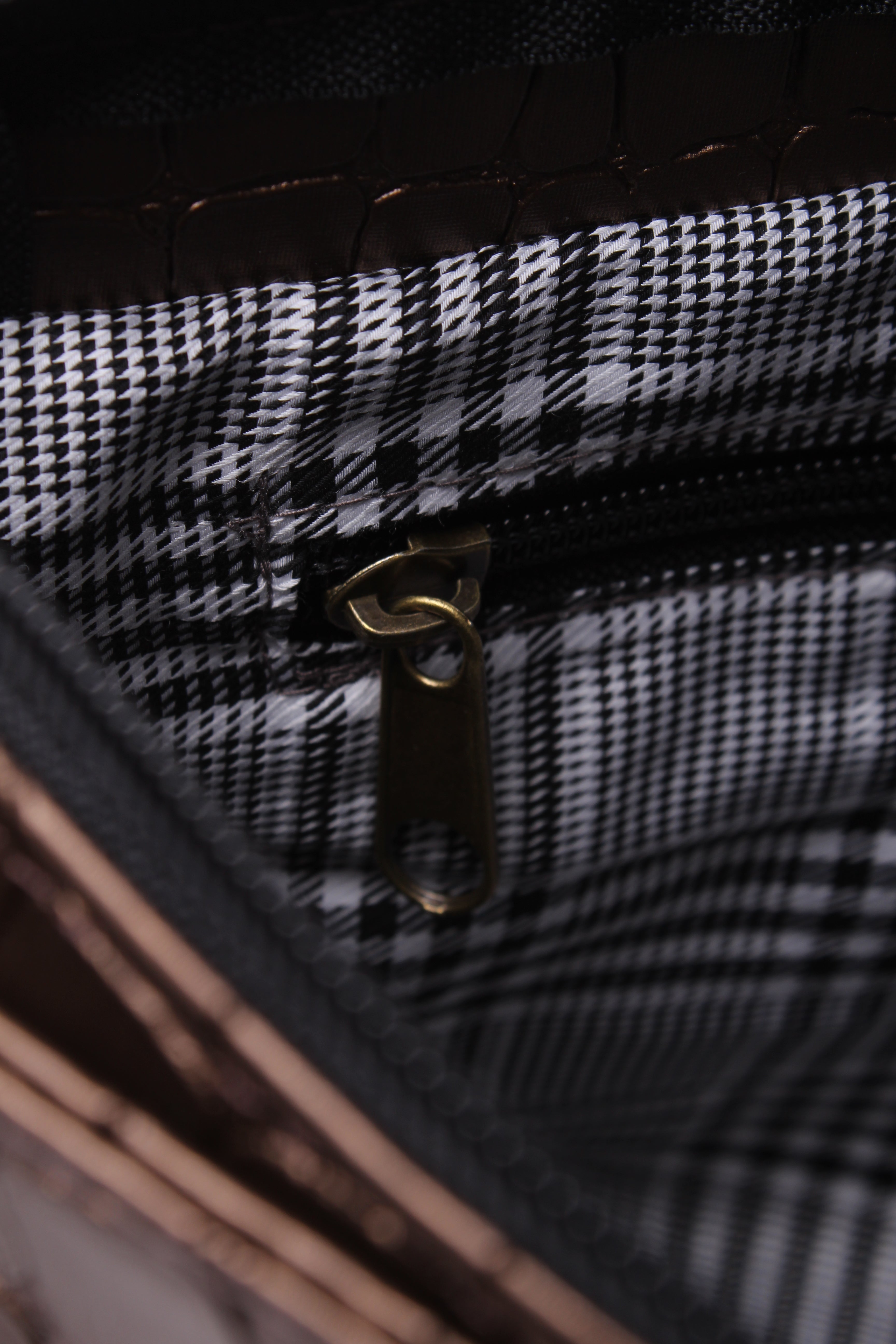 תיק צד  SLIDE -ברונזה קרוקו