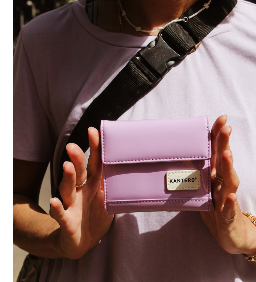 ארנק קטן סגול לילך לקה