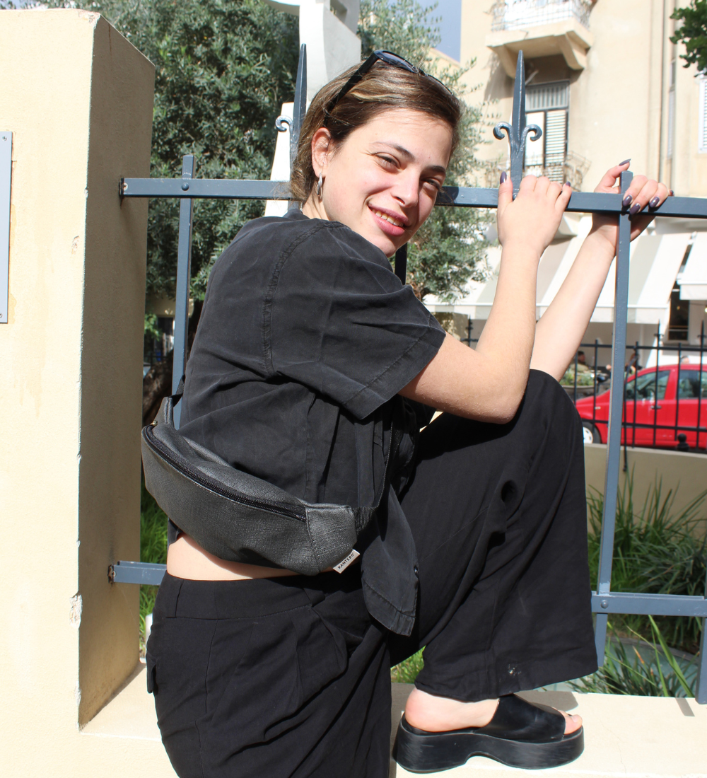 פאוץ׳ קלאסי אפור טוויד