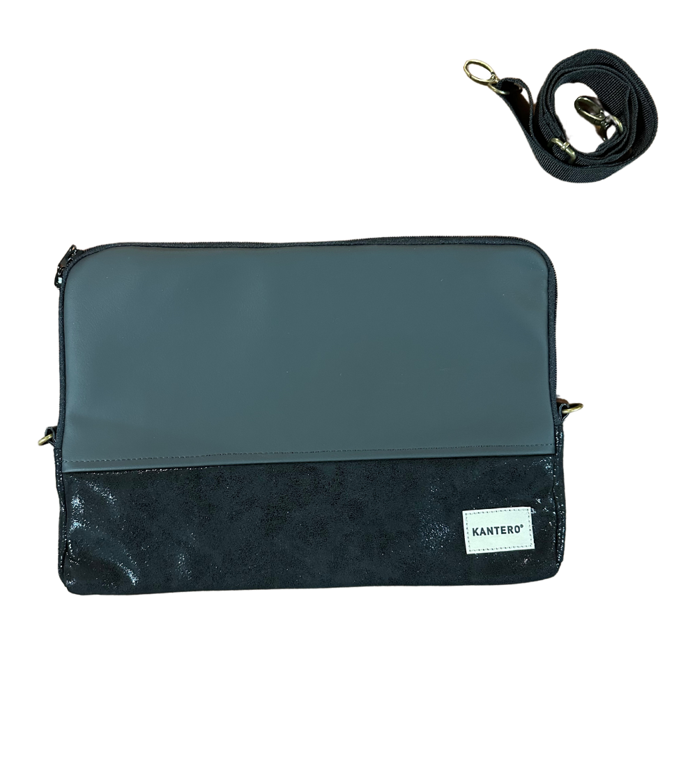 קייס לפטופ שחור נצנצים ושחור