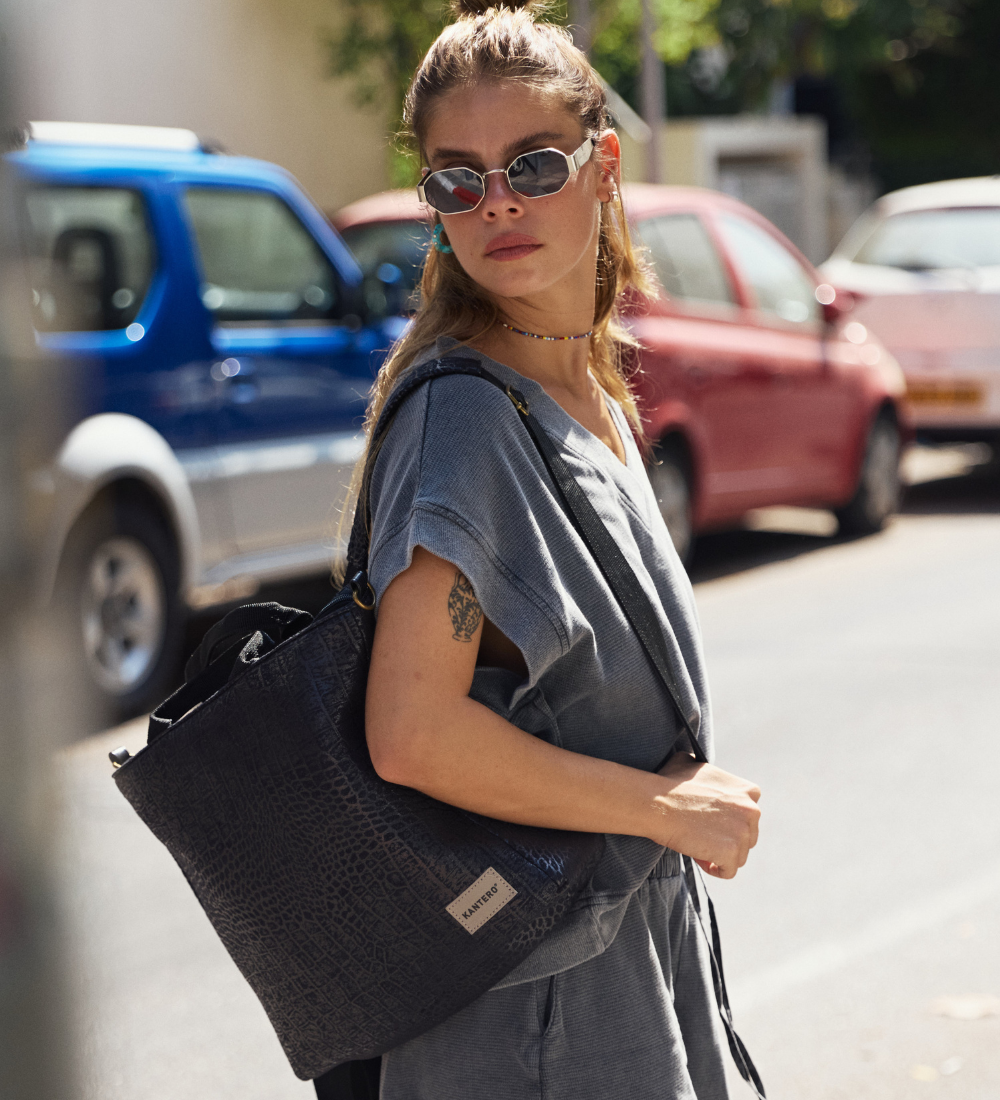 פליפ הדפס תנין שחור