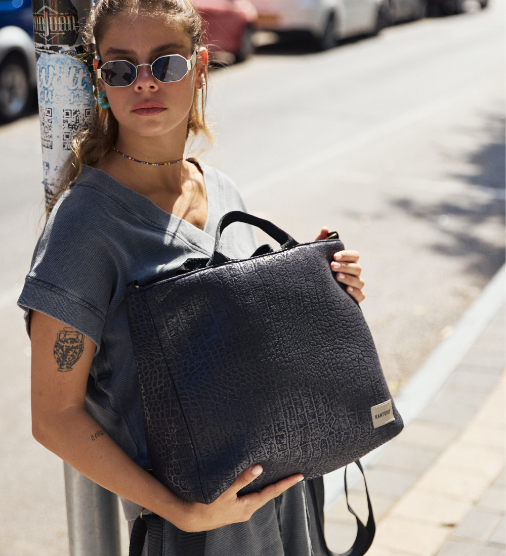 פליפ הדפס תנין שחור