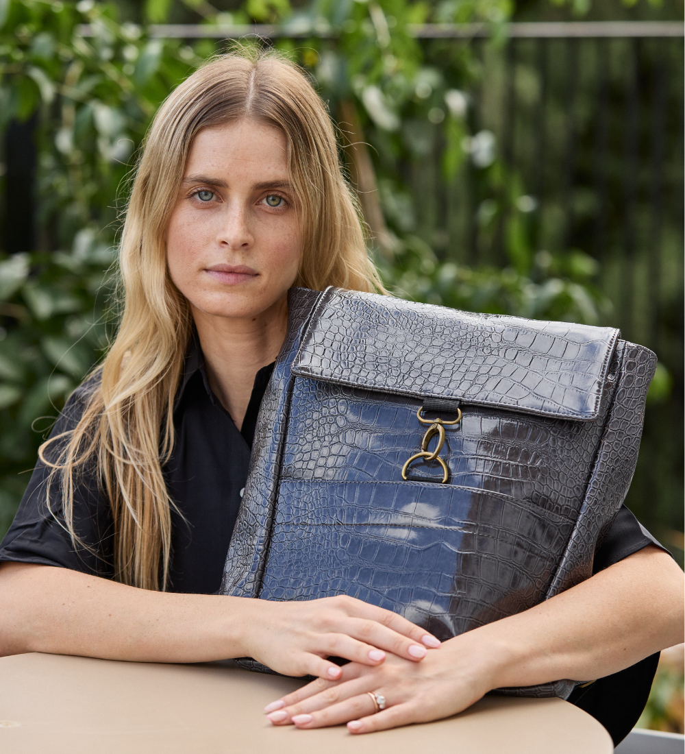 אקספרט קרוקו אפור מבריק