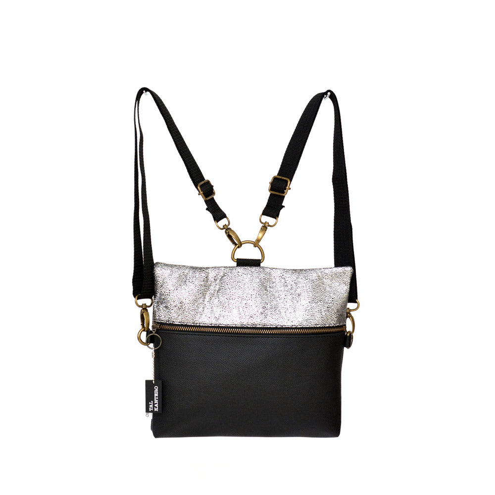 מיני 4 ב-1 נצנצים כסוף כהה ושחור