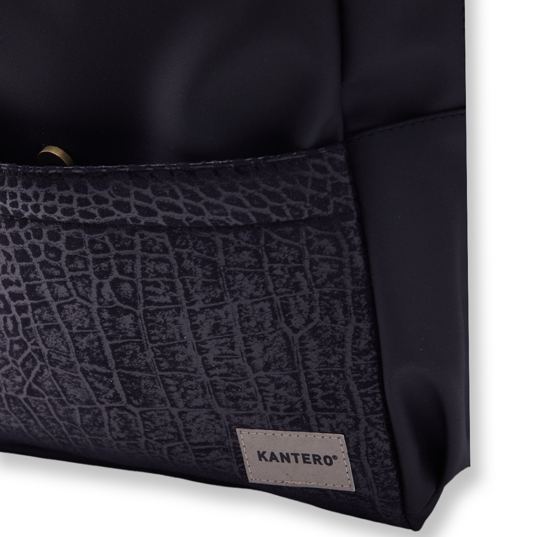 תיק גב וייז הדפס תנין שחור ושחור