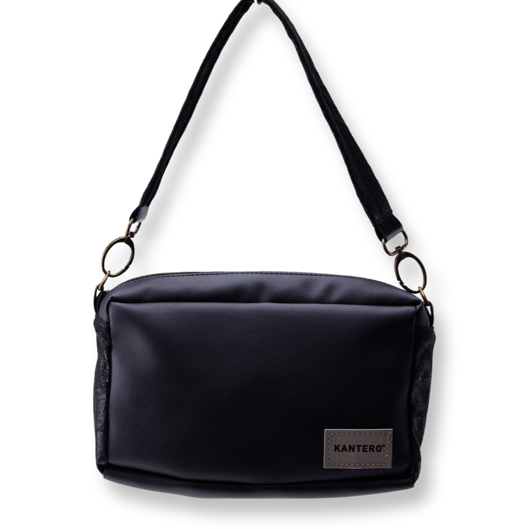 תיק צד קטן EDIT-שחור נצנצים ושחור